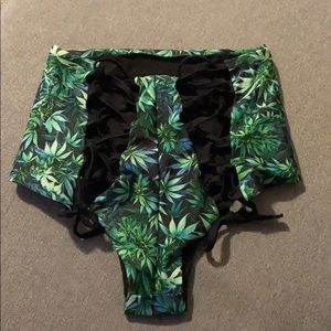 Reversible rave bottoms- LITTLE BLACK DIAMOND